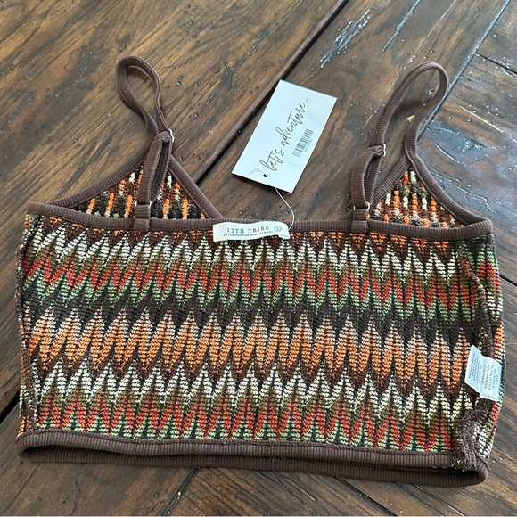 12th Tribe Multicolor Knit Crop Top - Picture 9 of 9
